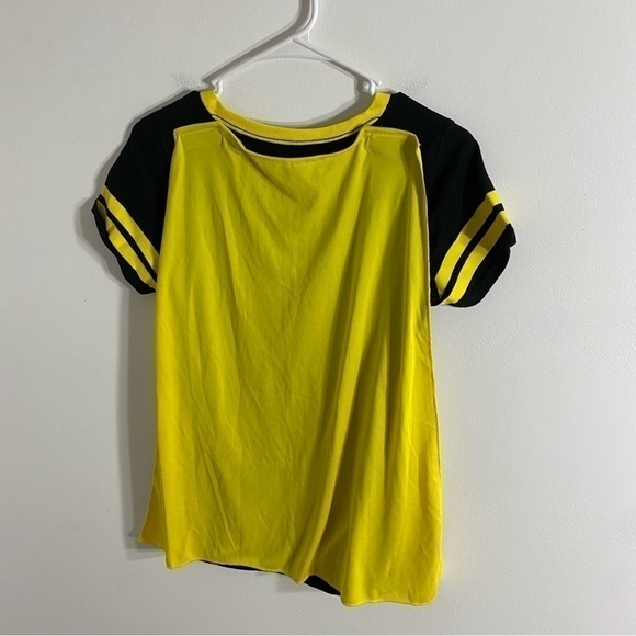 Batman Cosply T-Shirt Large Women’s Detachable Cap Costume Black Yellow - Picture 4 of 7